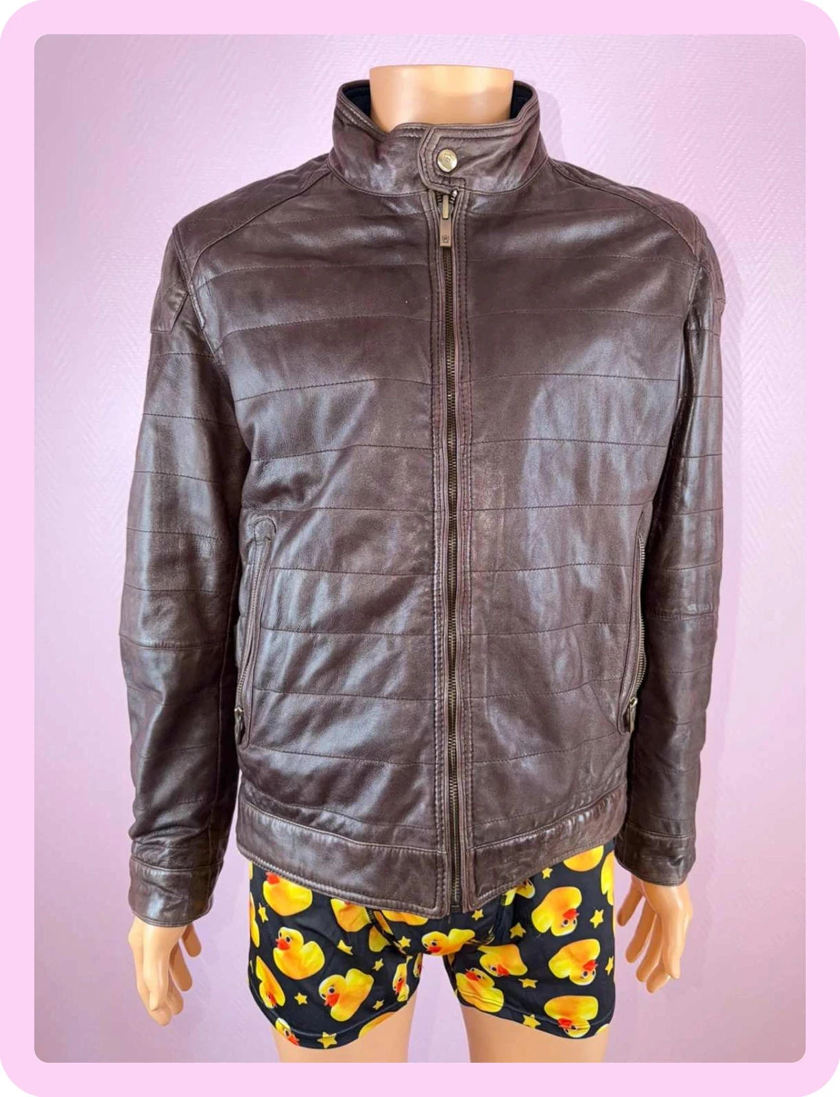 Abrigo Chaqueta de cuero hombre Massimo dutti talla l impecable – photo 3